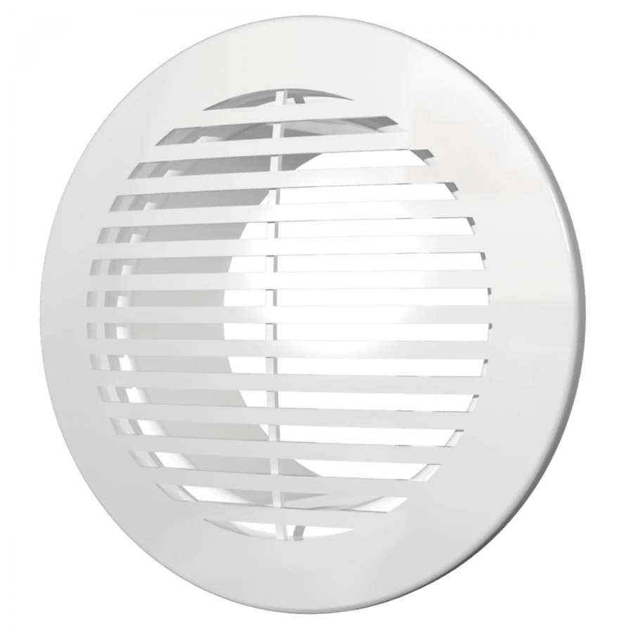 Вентиляционная решетка круглая d145 АБС С фланцем d100 Эра 10ркф
