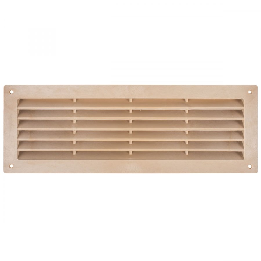 Решетка дверная вентиляционная Вентс МВ 350, 368x130 мм, цвет коричневый