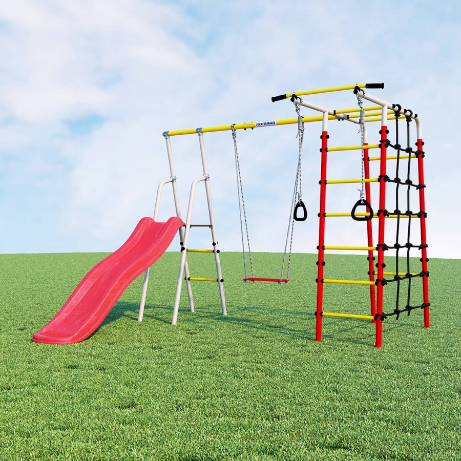 Дачный спортивный комплекс romana "богатырь", + качели гнездо (r 103.07.04)