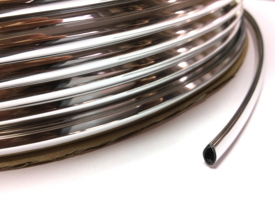 Планка молдинг хром гибкая