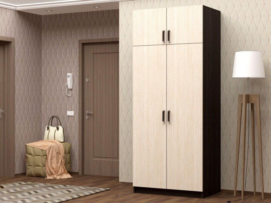 Шкаф 2-х СТВ.С перегородкой (800х2100х560), венге/лоредо