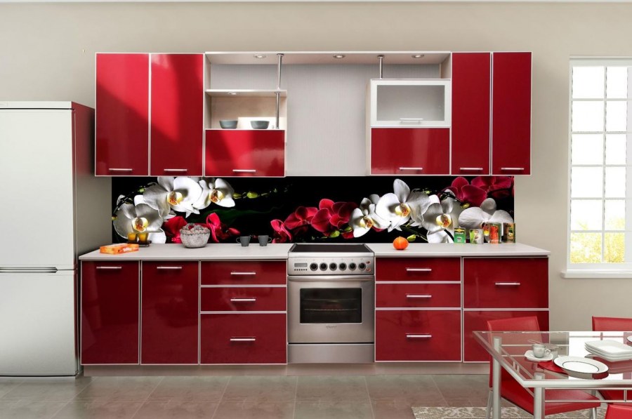 Красный кухонный гарнитур
