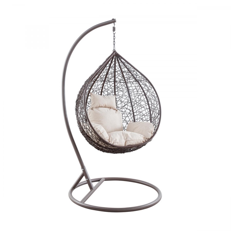 Подвесное кресло Leset kokos big каркас коричневый , подушка бежевый