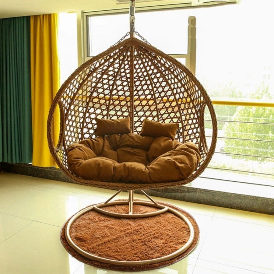 Кресло подвесное из ротанга Primavera Brown