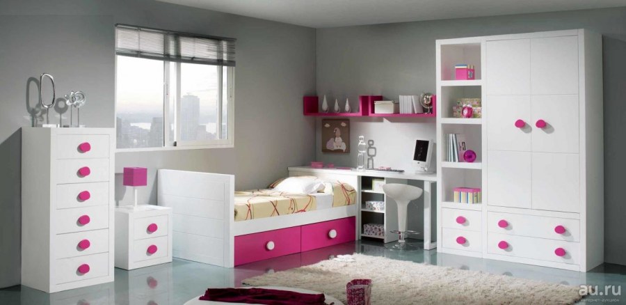 Белая мебель в детской