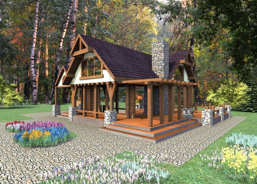 Небольшой домик в стиле Шале