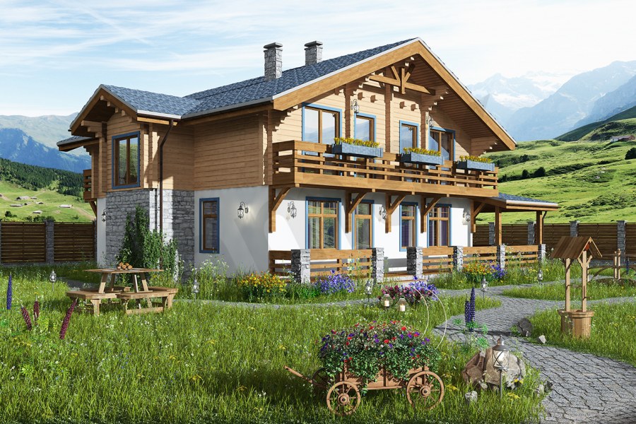 Альпийское Шале фасад