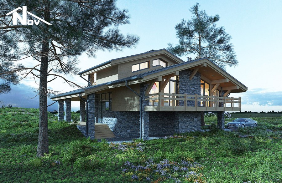 Дом Шале 10х10