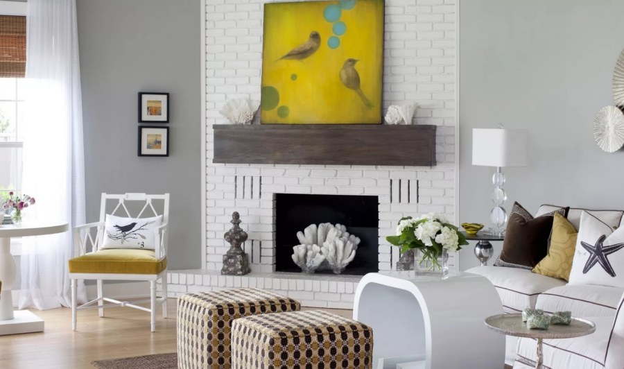 Сочетание серых стен в интерьере