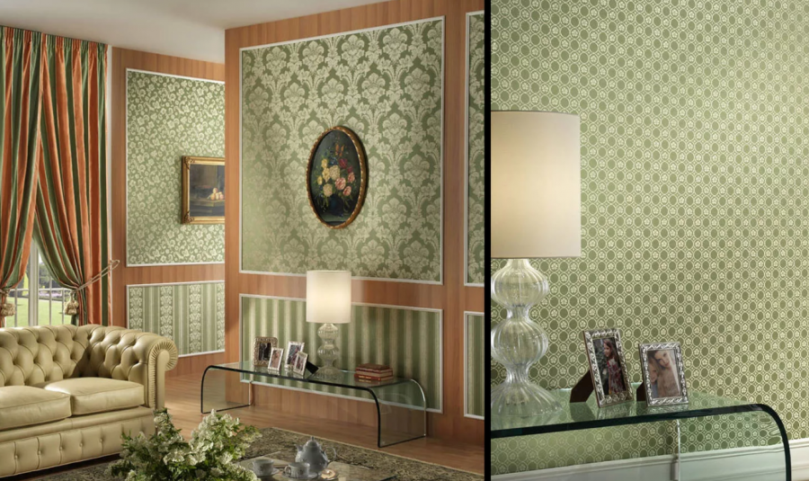 Разделение обоев на стене