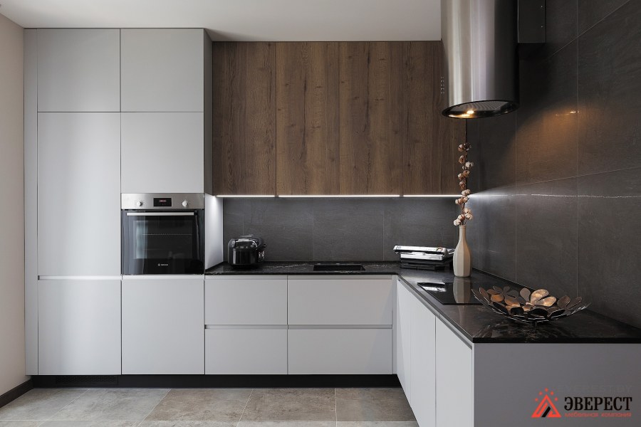 Кухня белый глянец без ручек