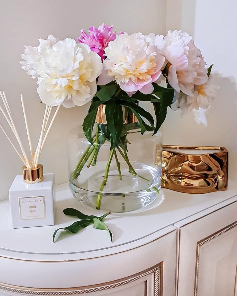 Пионы картины на двери интерьер