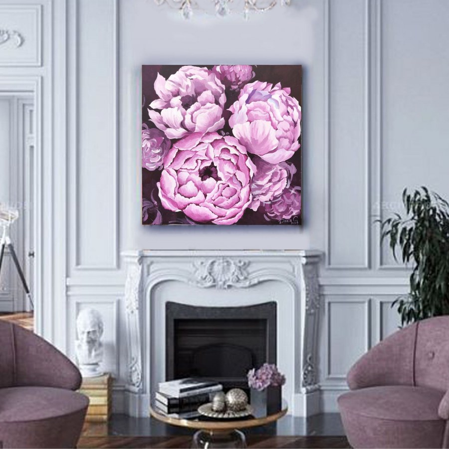 Композиция из искусственных пионов