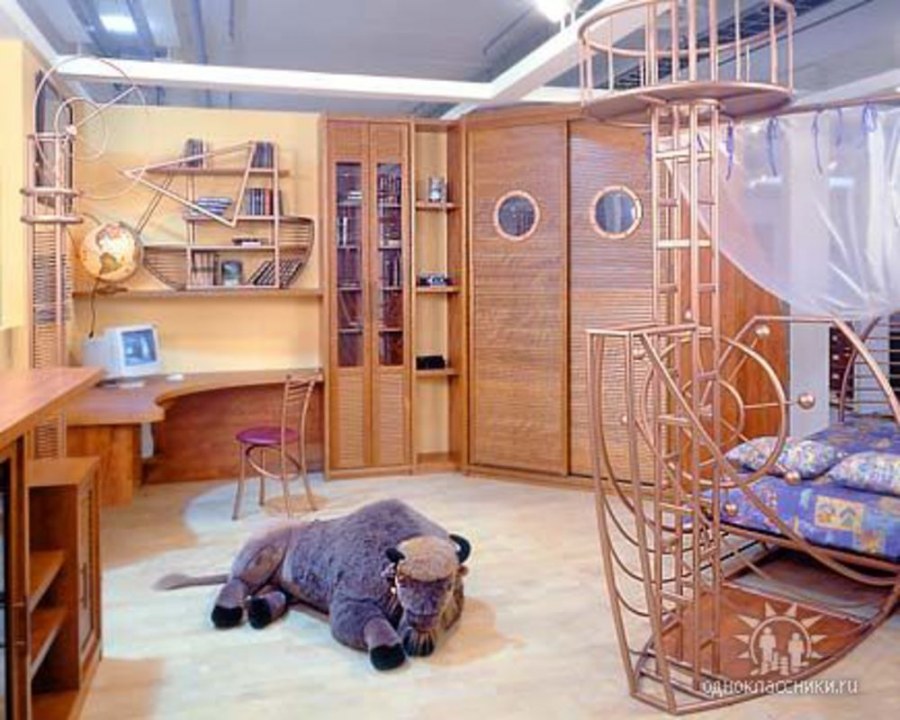 Шкаф купе в детскую в морском стиле