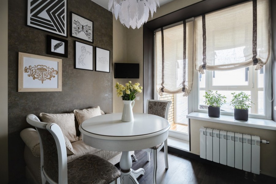 Римские шторы на кухню