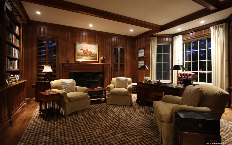Отделка кабинета в доме