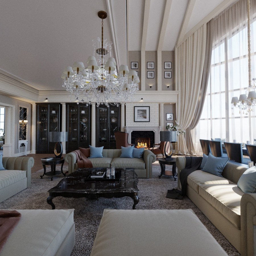 Гостиная со вторым светом