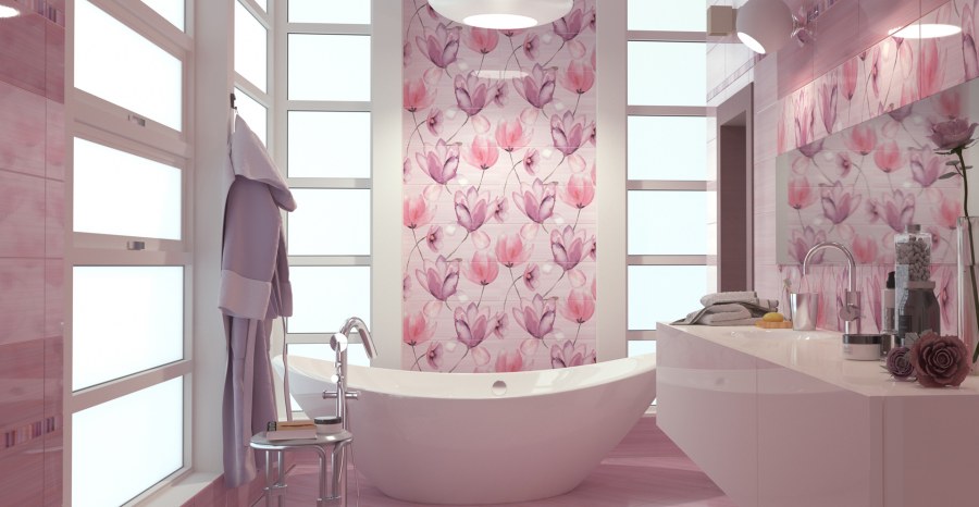 Плитка для ванной Golden Tile Flora