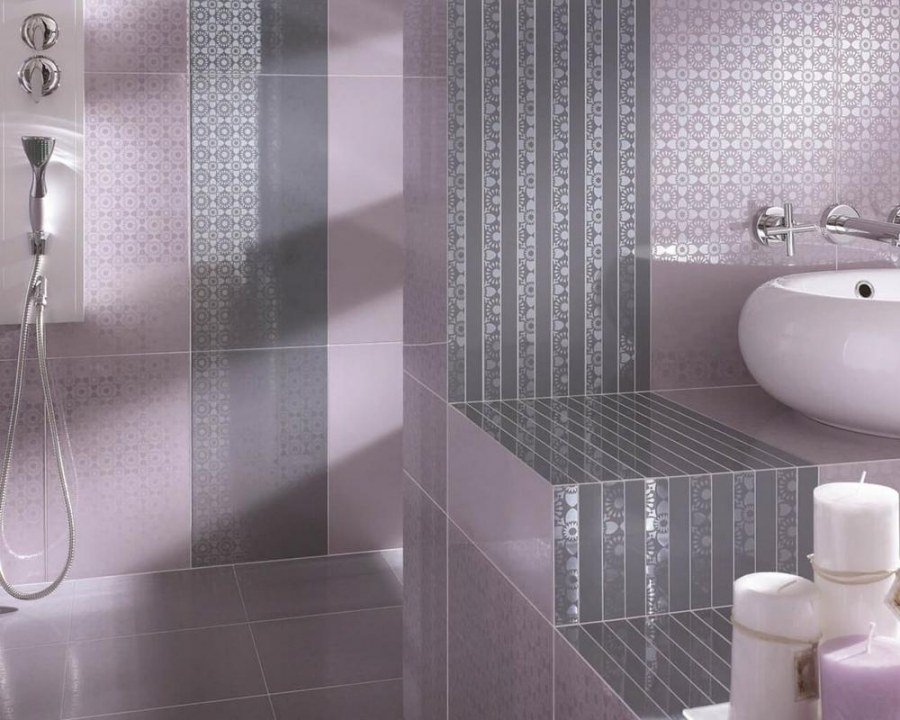Плитка в ванную серая