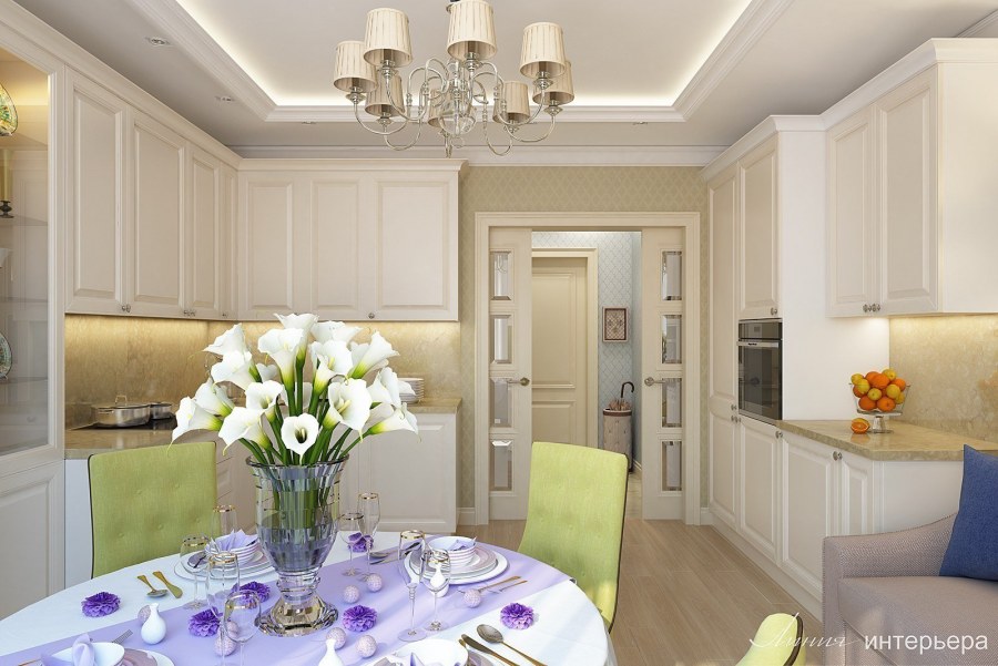 Кухня в светлых тонах
