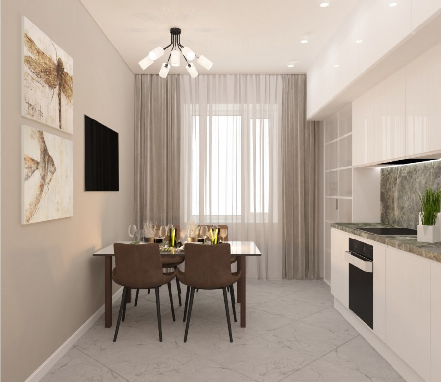 Кухня в светлых тонах