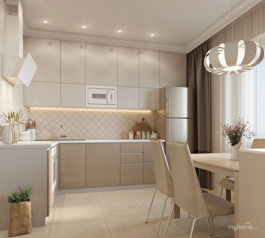 Кухня в светлых тонах
