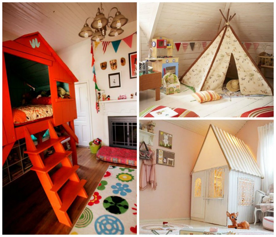 Детский домик в комнате шалаш