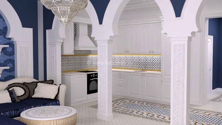 Кухня гостиная в марокканском стиле