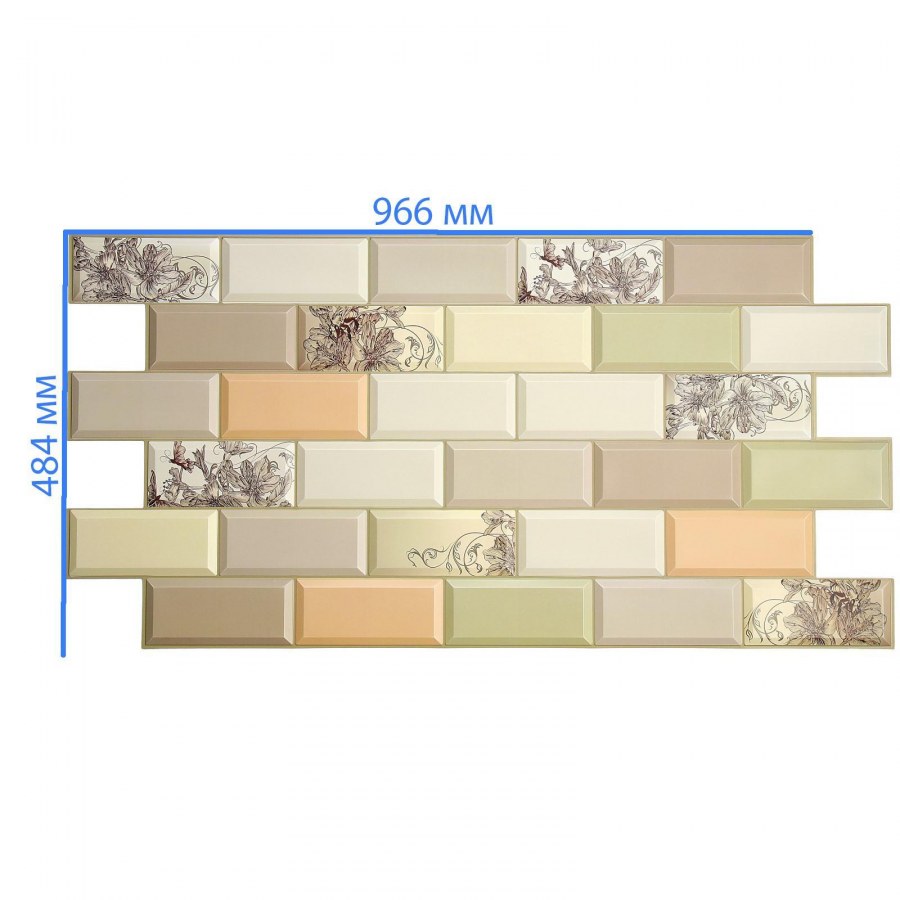 Панель ПВХ листовая 3 мм 966х484 мм