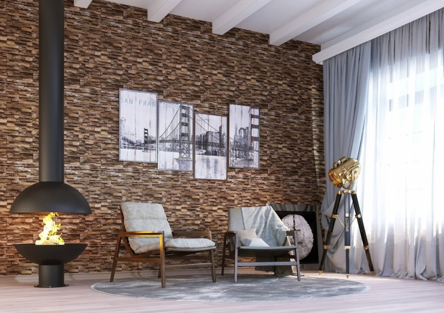 ПВХ Кронапласт unique дикий камень 2700