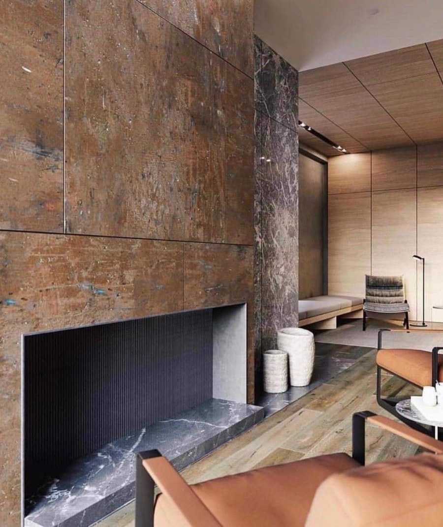 Камин в стиле лофт