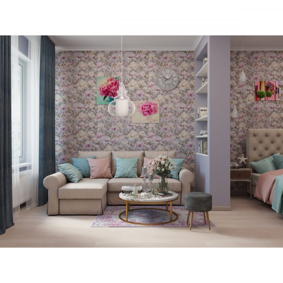 Современные обои для гостиной