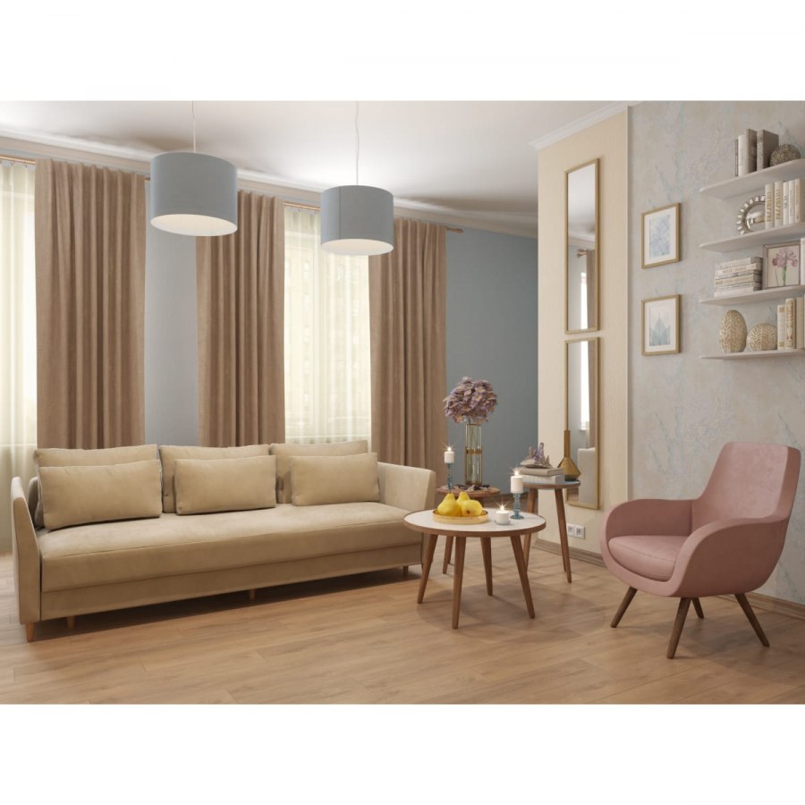 Гостиная в бежевом цвете