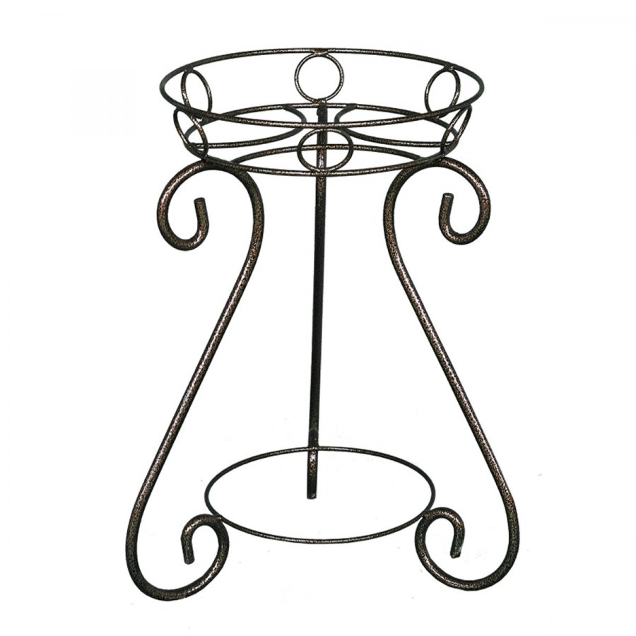 Подставка д/цветов Лотос малый белое серебро пдц147бс