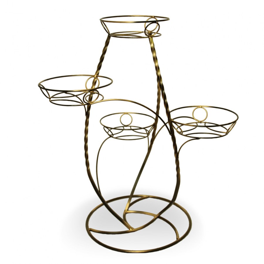 Цветочница напольная "Лотос малый" ПДЦ 147 БС (белое серебро) с