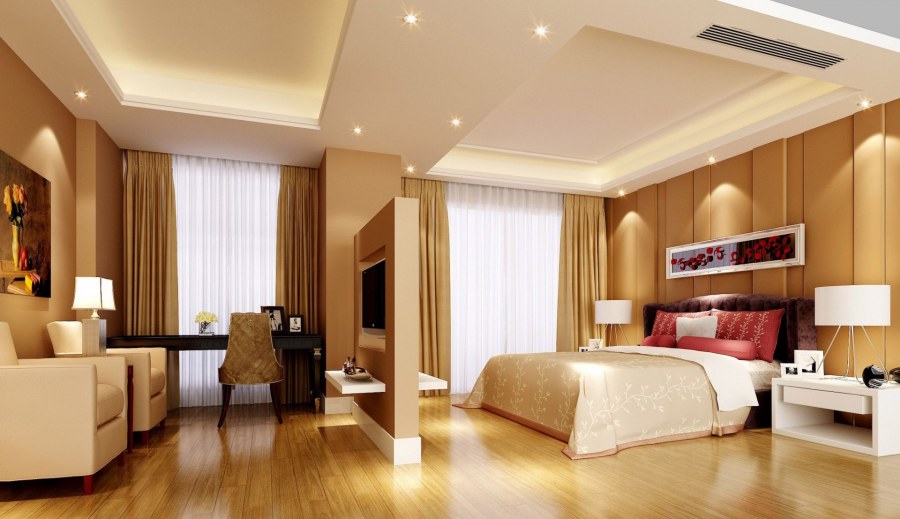 Большая спальня интерьер