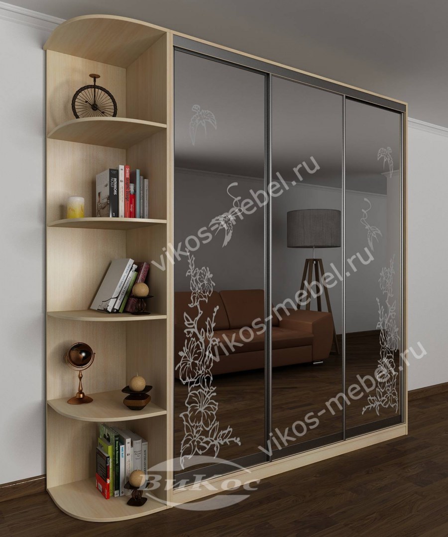 Шкаф-купе ясень шимо светлый с раздвижными дверями