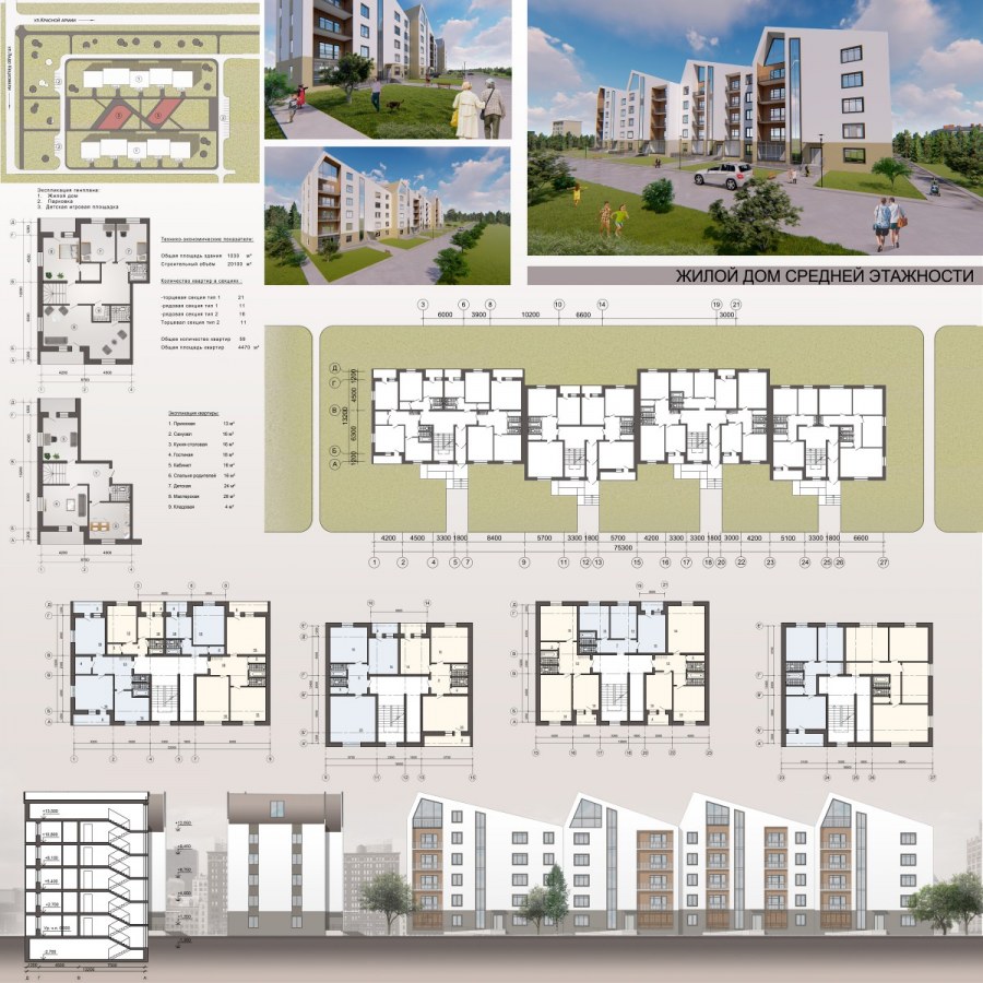 СФУ жилой дом средней этажности