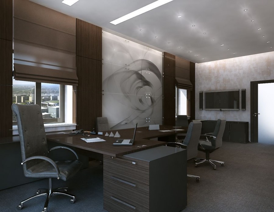 Кабинет в стиле Хай тек