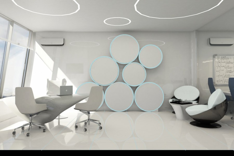 Футуристический интерьер офиса