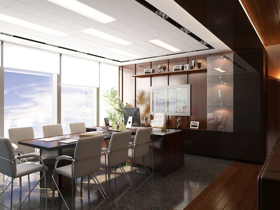 Кабинет руководителя в стиле хайтек