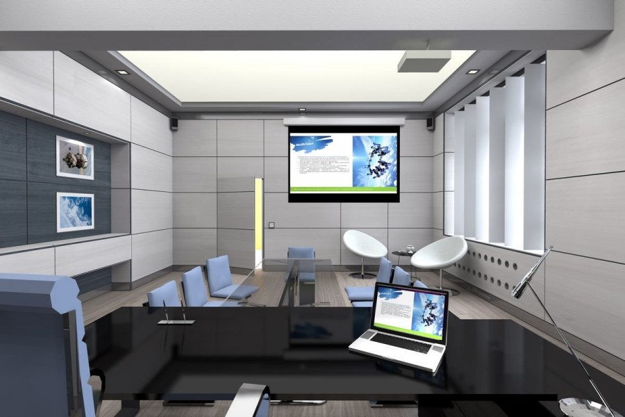 Кабинет в стиле Хай тек