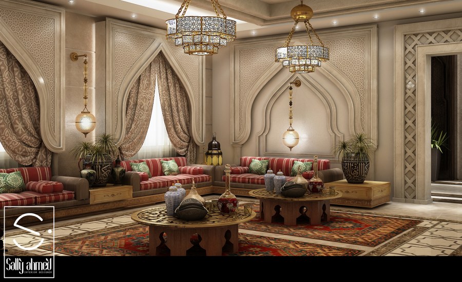 Арабский декор в интерьере 3d Max