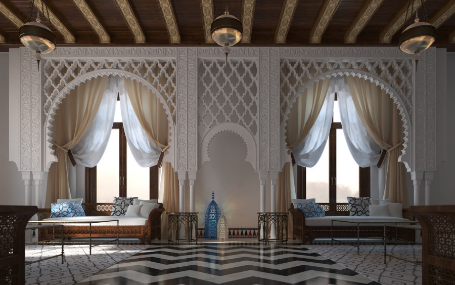 Стрельчатые арки Восточный интерьер