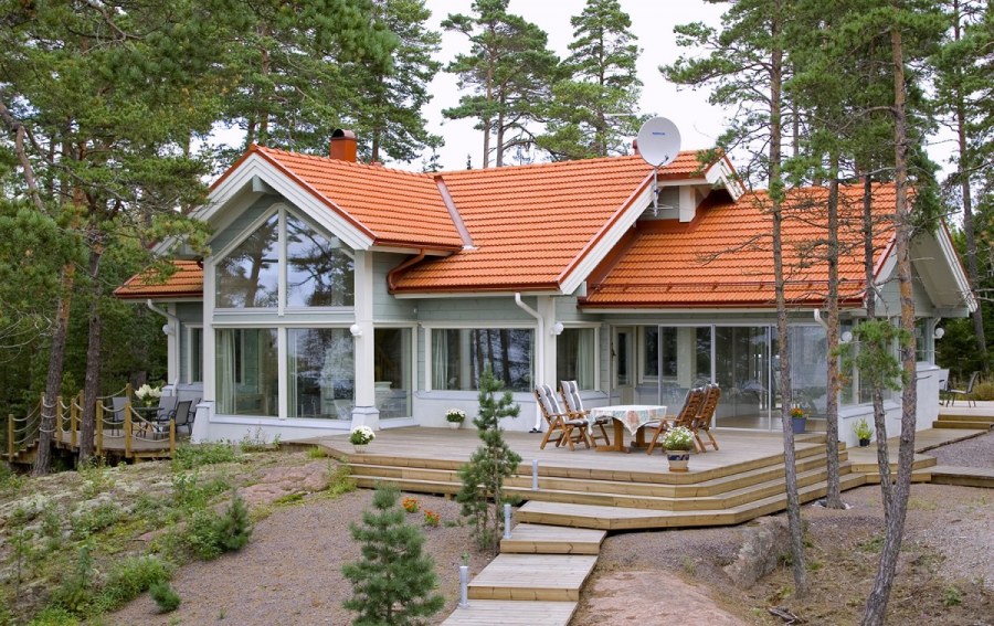 Деревянный дом в финском стиле