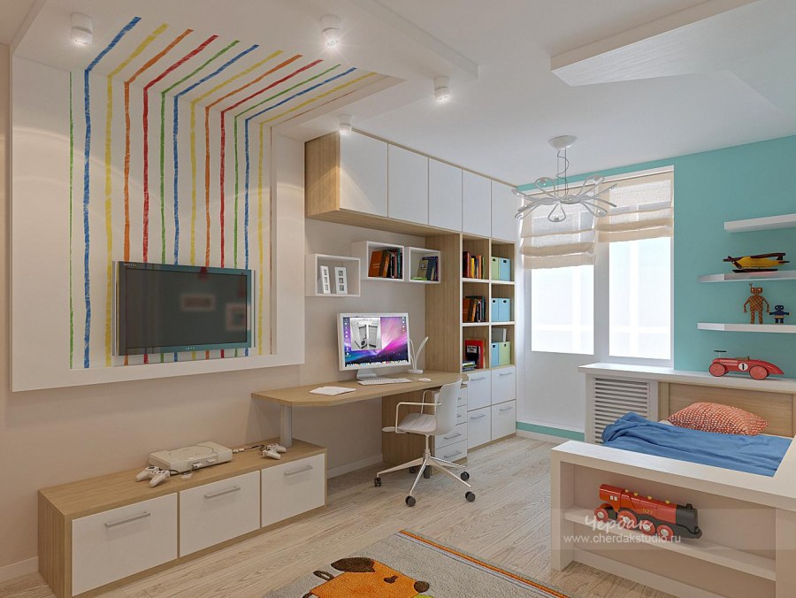 Проект детской комнаты для школьника