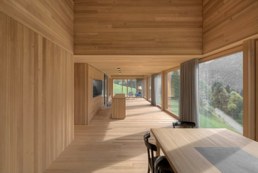 Планкен лиственница в интерьере