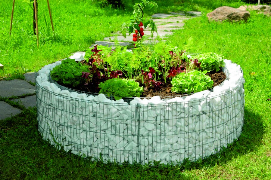 Габионы клумбы