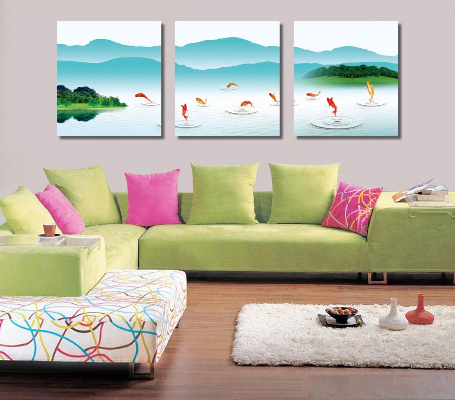 Покраска стен в гостиной