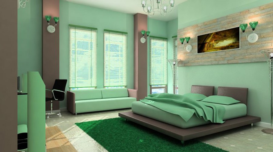 Мятный цвет краски для стен